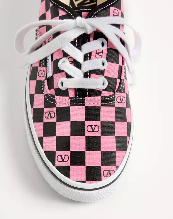 Valentino Garavani And Vans Low-Top Trainer In Fabric With VLogo Checkerboard Print - Image 3